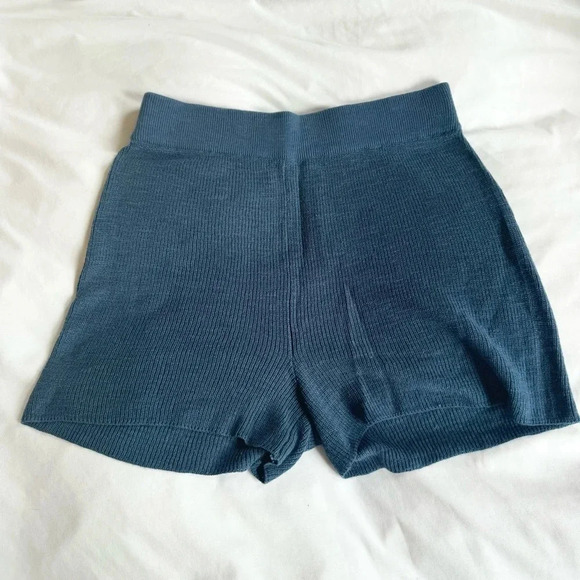 New Free People Malibu Solid Surf Shorts Pull On Knit Lightweight Blue - Picture 1 of 6